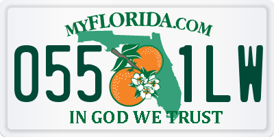 FL license plate 0551LW
