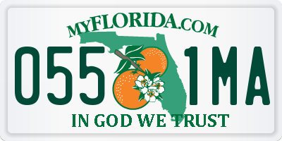 FL license plate 0551MA