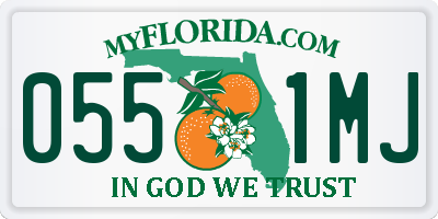 FL license plate 0551MJ
