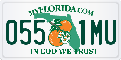 FL license plate 0551MU