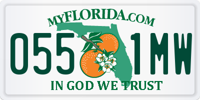 FL license plate 0551MW