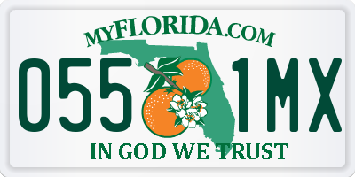 FL license plate 0551MX