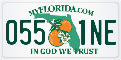 FL license plate 0551NE