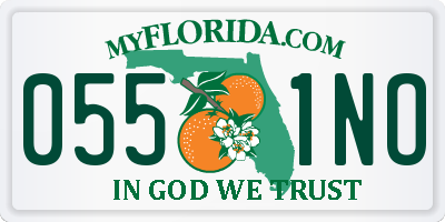 FL license plate 0551NO
