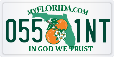 FL license plate 0551NT