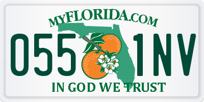 FL license plate 0551NV