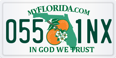 FL license plate 0551NX
