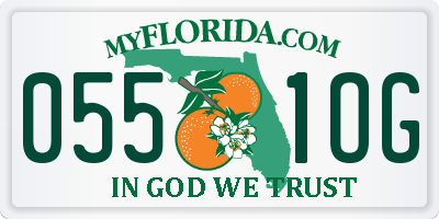 FL license plate 0551OG