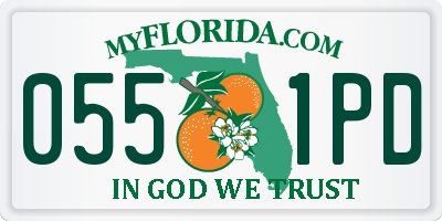 FL license plate 0551PD