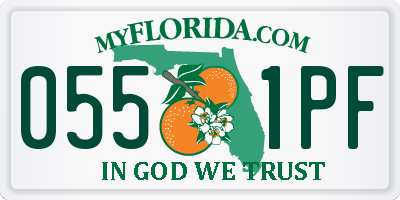 FL license plate 0551PF