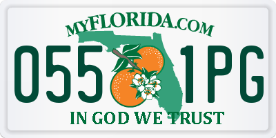 FL license plate 0551PG