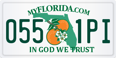 FL license plate 0551PI
