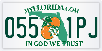 FL license plate 0551PJ
