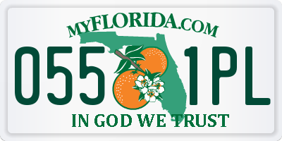 FL license plate 0551PL