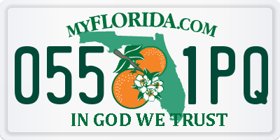 FL license plate 0551PQ