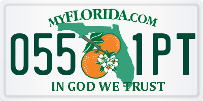 FL license plate 0551PT