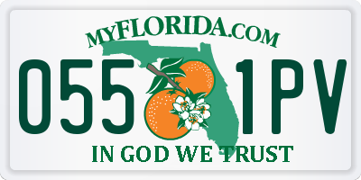 FL license plate 0551PV