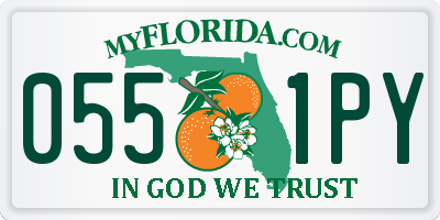 FL license plate 0551PY