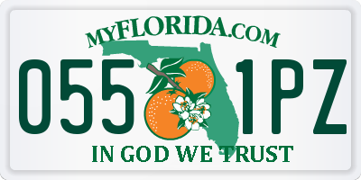 FL license plate 0551PZ