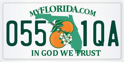 FL license plate 0551QA