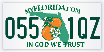 FL license plate 0551QZ