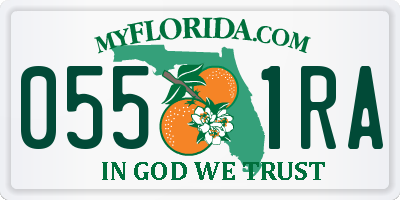 FL license plate 0551RA