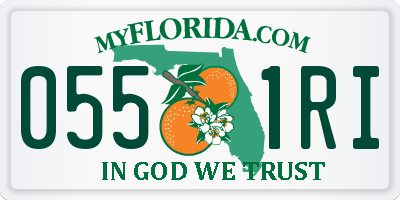 FL license plate 0551RI