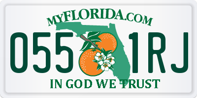 FL license plate 0551RJ