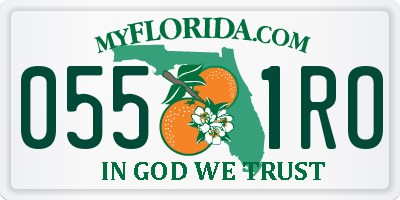 FL license plate 0551RO