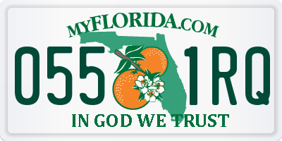 FL license plate 0551RQ