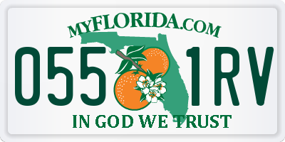 FL license plate 0551RV