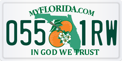 FL license plate 0551RW