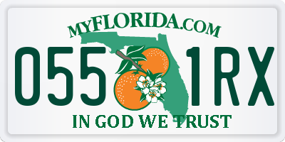 FL license plate 0551RX