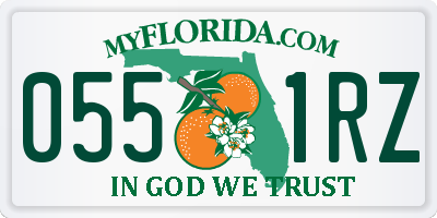 FL license plate 0551RZ