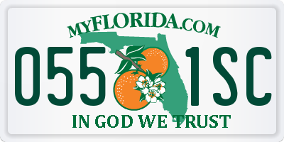 FL license plate 0551SC