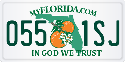 FL license plate 0551SJ