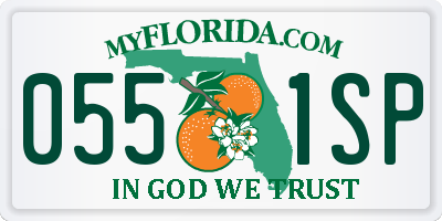 FL license plate 0551SP
