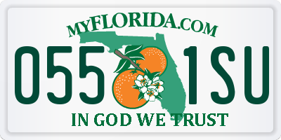 FL license plate 0551SU