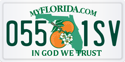 FL license plate 0551SV