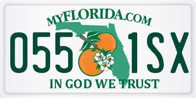 FL license plate 0551SX