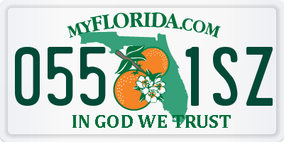 FL license plate 0551SZ