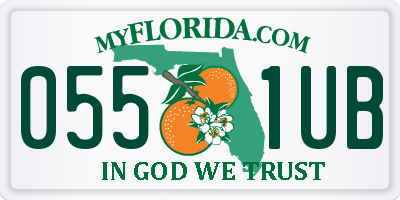 FL license plate 0551UB