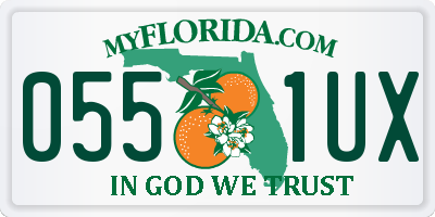 FL license plate 0551UX
