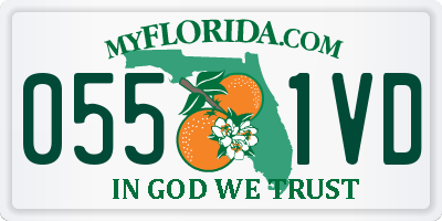FL license plate 0551VD