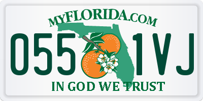 FL license plate 0551VJ