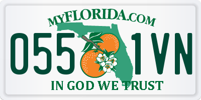 FL license plate 0551VN