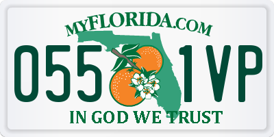 FL license plate 0551VP