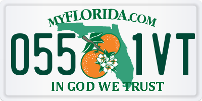 FL license plate 0551VT