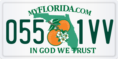 FL license plate 0551VV