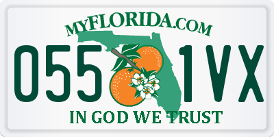 FL license plate 0551VX